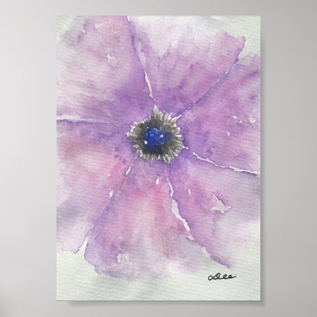 Poster de Canvas de Paixão Roxo (5x7) (Frente)