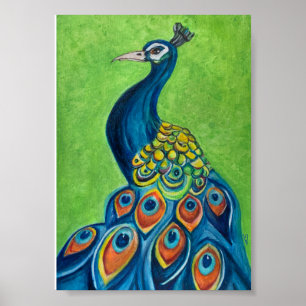 Poster de Canvas de Premium de Peacock (5x7)