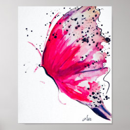 Poster de Canvas Premium com Borboleta abstrato (8