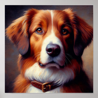 Poster de cão de recuperação de ouro