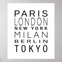 Poster de Capitais de Moda