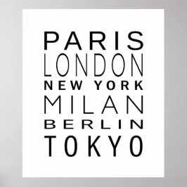 Poster de Capitais de Moda