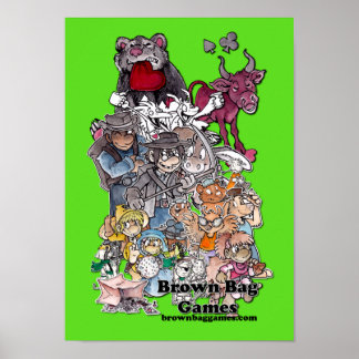 Poster de Caractere de Jogos de Bag Brown