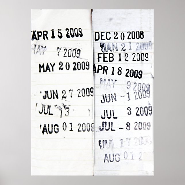 Poster de Carimbo de Data da Biblioteca (Frente)