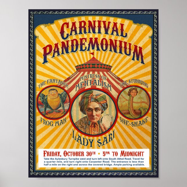 Poster de Carnaval de Pandemónio (Frente)
