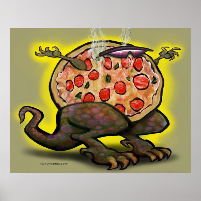 Poster de carne de pizza (Frente)