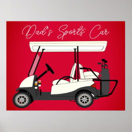 Poster De Carrinho De Golfe Do pai