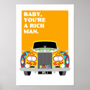 Poster de Carro Psicodélico Pintado Lennon Classic