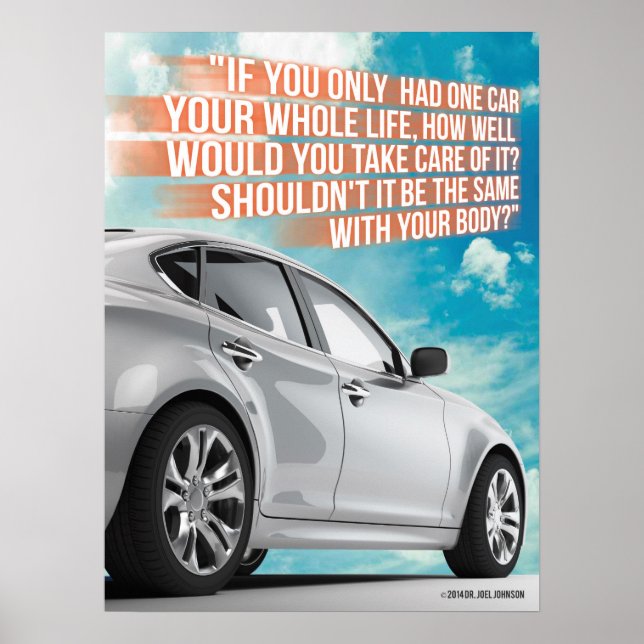 Poster de carro quiroprático (Frente)