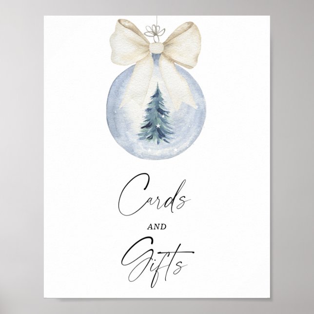 Poster de Cartões e Presentes de inverno com Aquar (Frente)