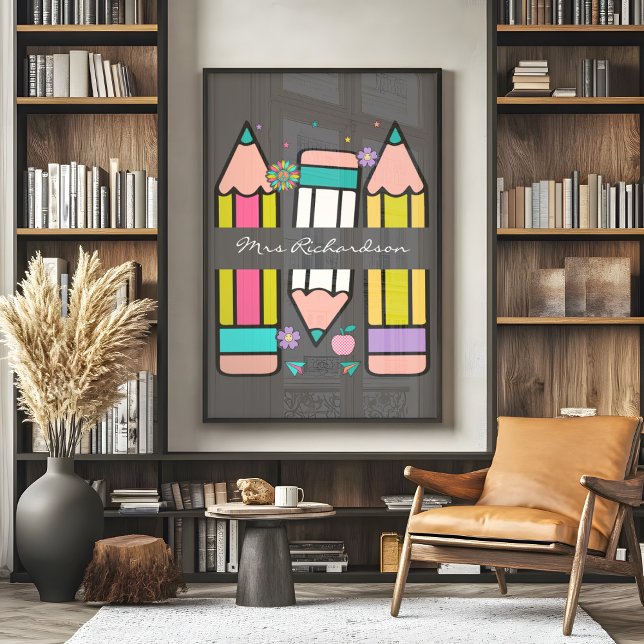 Poster de Cartoon do Professor Colorido Cartoon (Criador carregado)