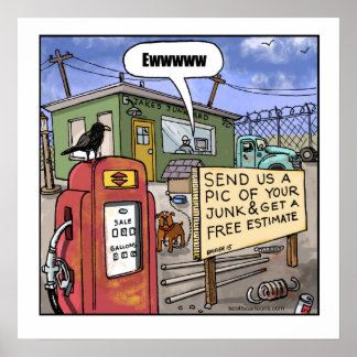 Poster de Cartoon Engraçado - Lixo