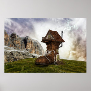 poster de casa de calçados