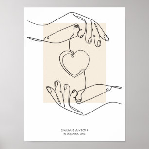 Poster de Casal personalizado