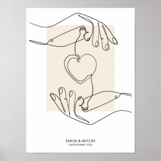 Poster de Casal personalizado