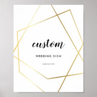 Poster de casamento de armações geométricas modern