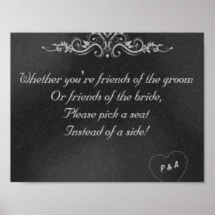 Poster de Casamento de Chalkboard Editável