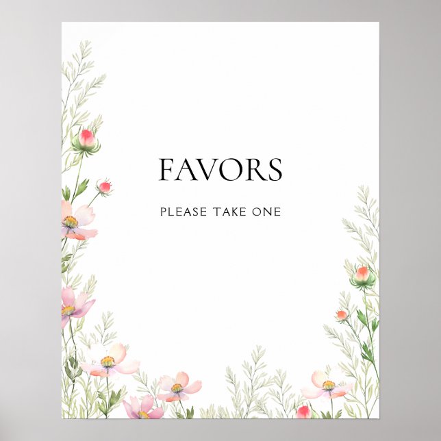Poster de Casamento de flores selvagens (Frente)