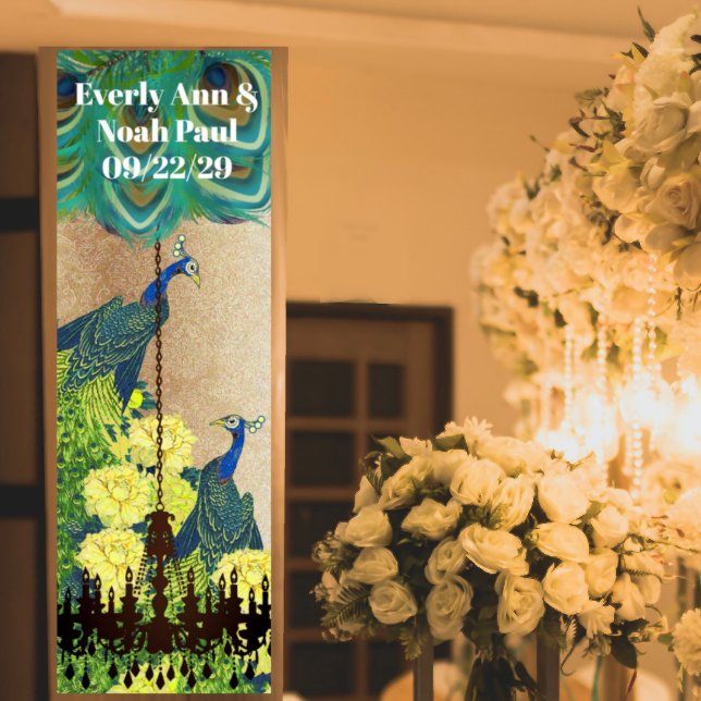 Poster de Casamento de Peacock Roaring 20 (Criador carregado)