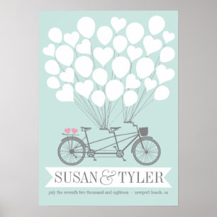 Poster de Casamento do Balão de Bicicleta - ESCOLH