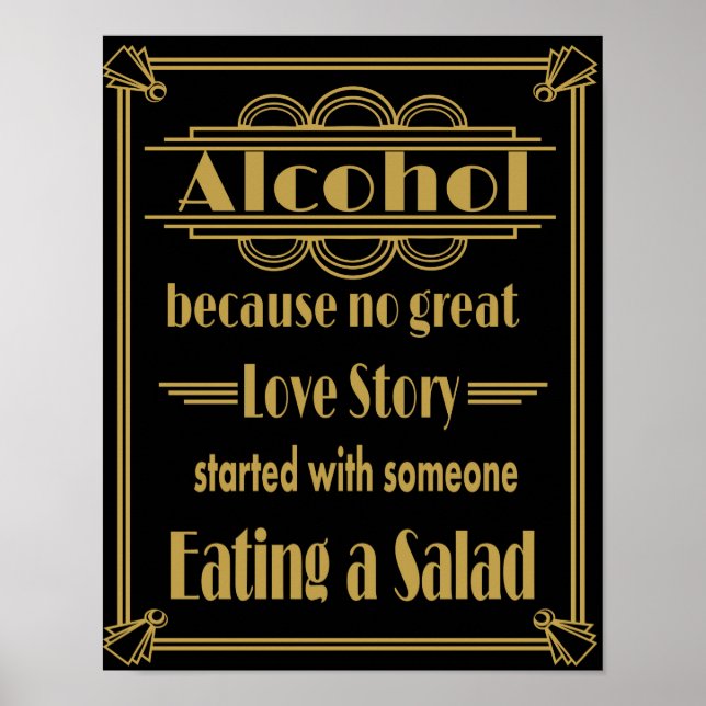 Poster de casamento estilo Art Deco 20 (Frente)
