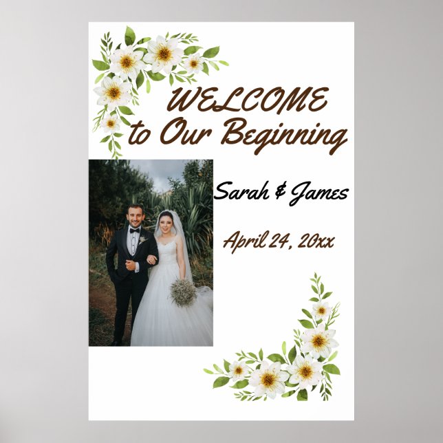 poster de casamento para conselho de espuma (Frente)