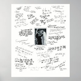 Poster de Casamento Personalizado Para Desejos Con