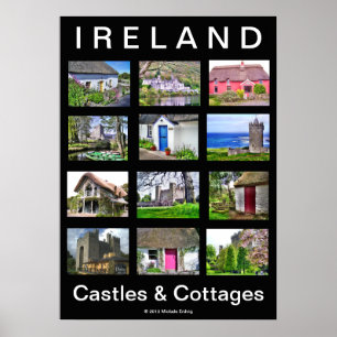 Poster de Castelos e Algodão da IRLANDA