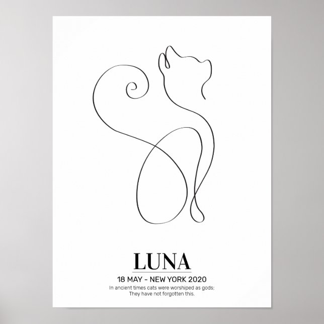 Poster de Cat Personalizado (Frente)