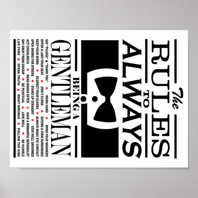 Poster de cavalheiro (Frente)