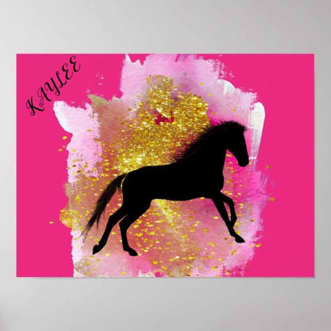 Poster DE CAVALO COM NOME PERSONALIZADO. (Frente)