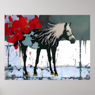 Poster de Cavalo Floral