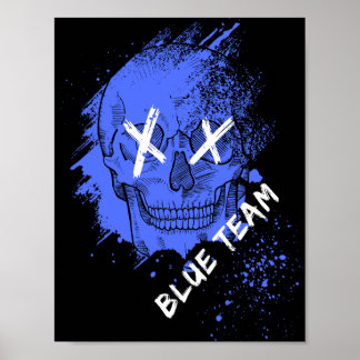 Poster de Caveira de Equipe Azul