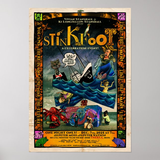 Poster de Celebração de 40 anos do Stinkfoot (Frente)