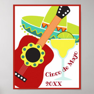 Poster de Celebração de Cinco de Mayo