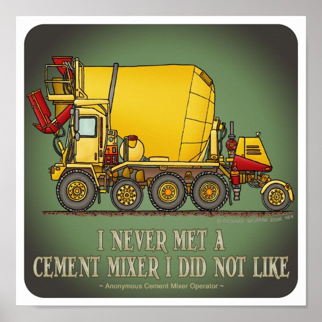 Poster de Cement Mixer Truck Operator (Frente)