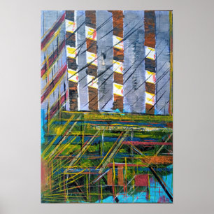 poster de cena de abstrato