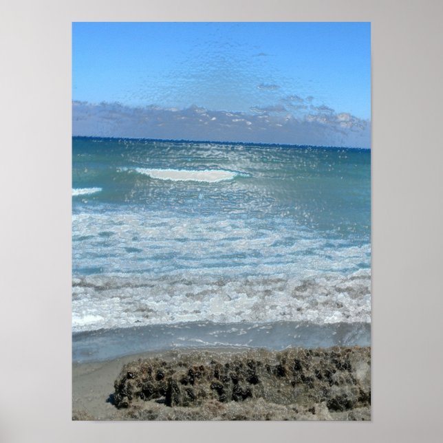 Poster de cena de praia (Frente)