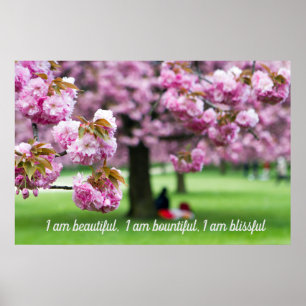 Poster de cereja rosa