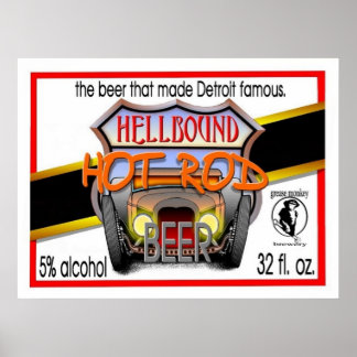 poster de cerveja de vareta quente