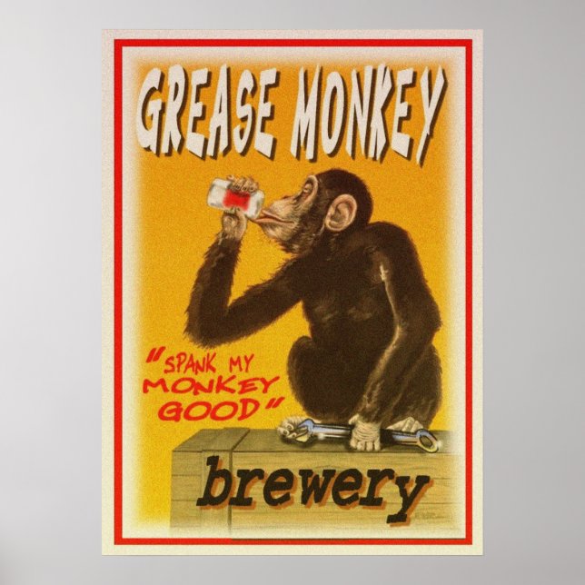 poster de cervejaria de macaco (Frente)