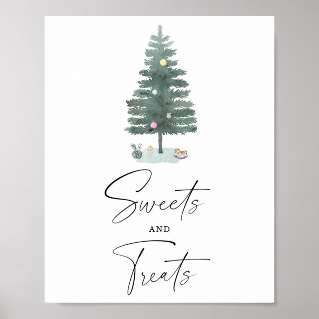 Poster de chá de fraldas de inverno (Frente)