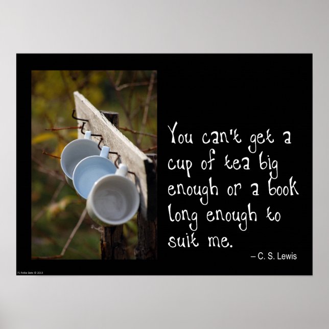 Poster de chá e livro (Frente)