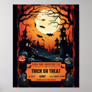 Poster de Chamada de Spooky ou Tratar