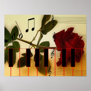 Poster de Chaves Musicais Românticas do Piano