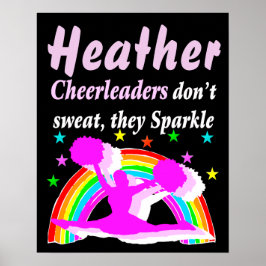 POSTER DE CHEERLEADER DE ESPARTE PERSONALIZADO