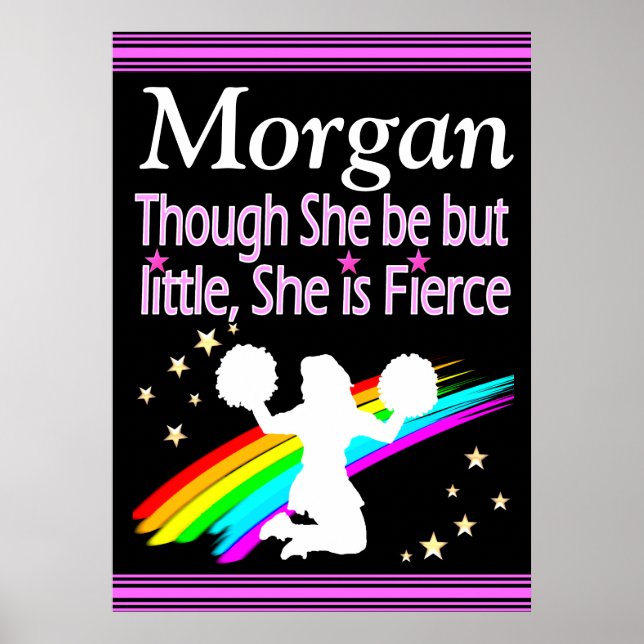 POSTER DE CHEERLEADER FIERCE PERSONALIZADO BONITO (Frente)