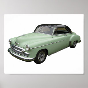Poster de Chevrolet 1950 verde.