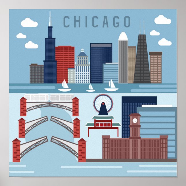 Poster de Chicago Illinois (Frente)