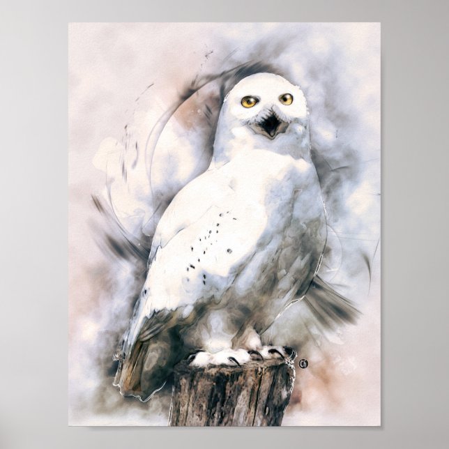 Poster de chouette vertical (Frente)